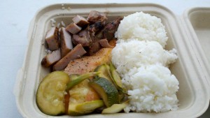 Salmon & Pork Chops from Ono To Go by @harrycovair