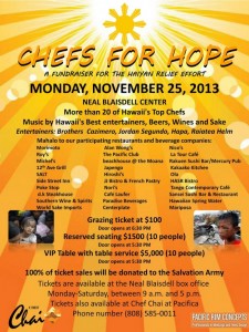 Chefs for Hope - Haiyan Relief Fundraiser